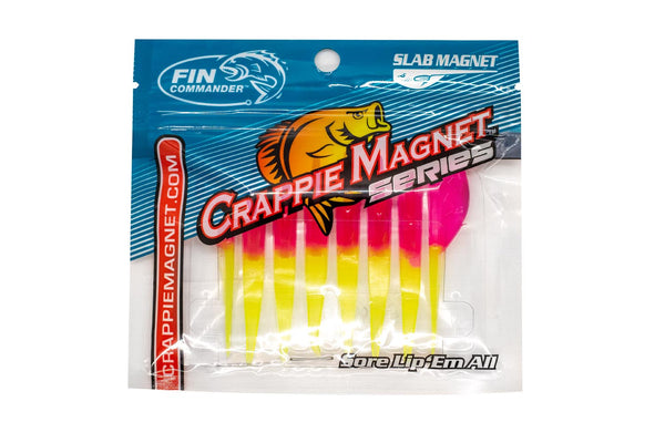 Fin Commander Crappie Magnet - Black/Chartreuse, 16 pc.