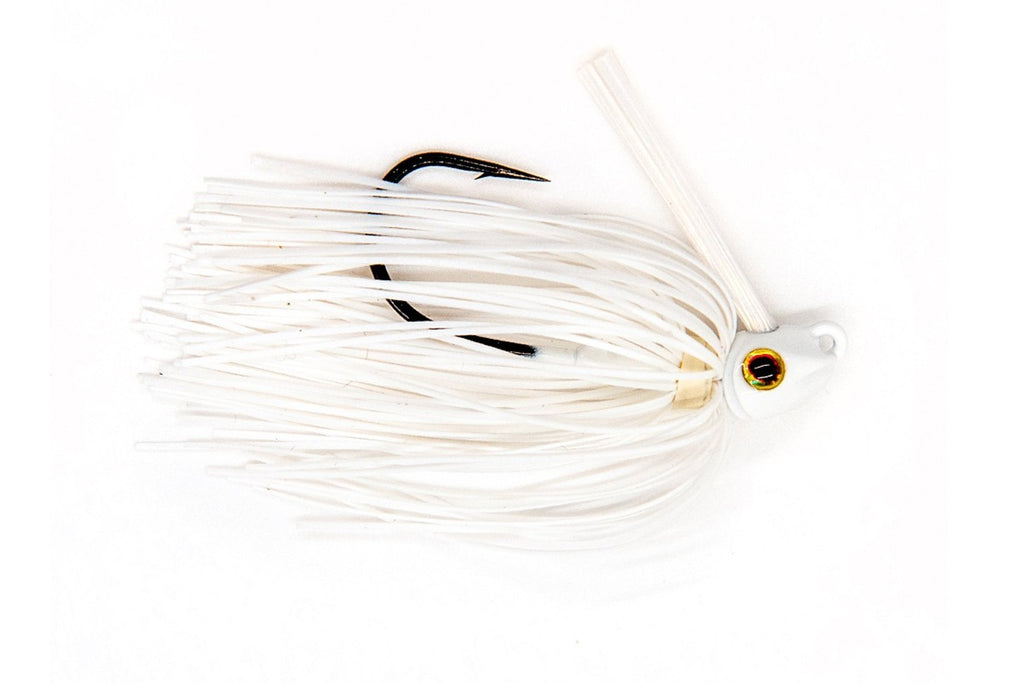 Fin Commander White Swim Bass Bait  - 5/16, 7/16