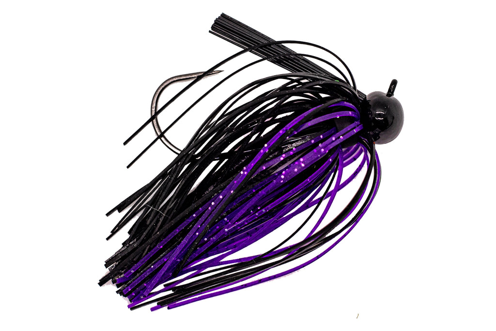 Fin Commander Black/Purple Football Bass Bait - 3/8, 1/2