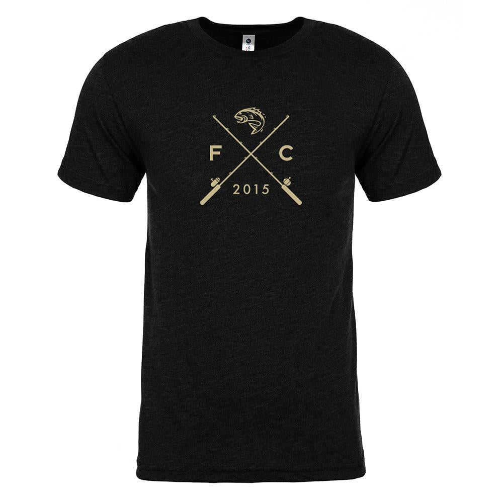 Fin Commander Black Fishing Rod T-Shirt X-Large