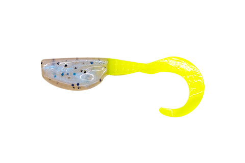 Fin Commander Slab Curly Sho Nuff/Chartreuse, 12 pc.